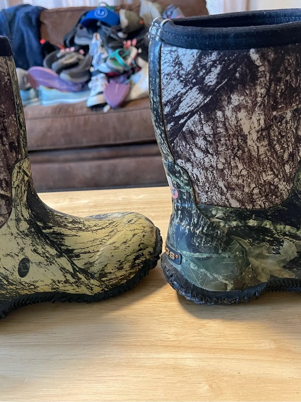Bogs Mossy Oak Kids Size 1 US Green Camo Waterproof 30 Below Rain/Snow Boot